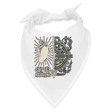 Gottes Nahrung Vs Fabrikfrass - Bandana - Weiß - Vorne
