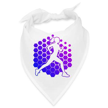 Geschenkidee für eine Running mit Running - Bandana - Weiß - Vorne