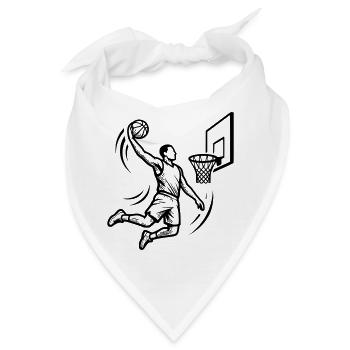 Basketballspieler Dunking Streetball Verein - Bandana - Weiß - Vorne