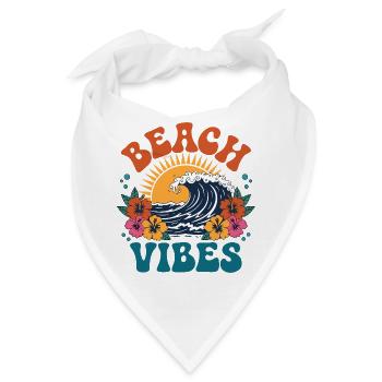 Retro Beach Vibes - Bandana - Weiß - Vorne