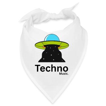 UFO-Strahl über Nachthimmel - Bandana - Weiß - Vorne