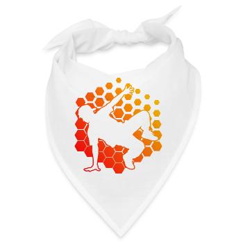 Geschenkidee für einen Breakdancer mit Breakdance - Bandana - Weiß - Vorne