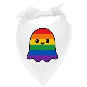 Regenbogen Pride Geist - Bandana - Weiß - Vorne
