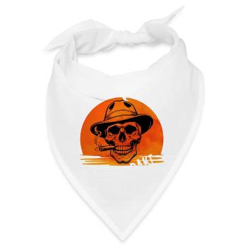 Skull Sunset Tobacco - Bandana - Weiß - Vorne