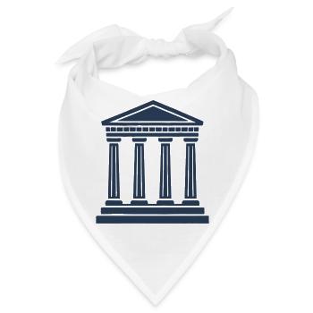 Antike Säulen Griechischer Tempel Illustration - Bandana - Weiß - Vorne