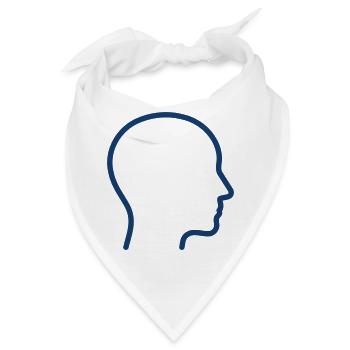 Menschliches Kopfprofil-Icon für Identität und Geistdesi - Bandana - Weiß - Vorne