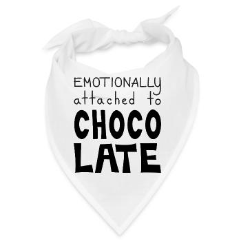 Emotional an Schokolade, Schwarz gebunden - Bandana - Weiß - Vorne
