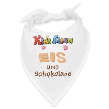 Kids Menu Eis und Schokolade - Bandana - Weiß - Vorne