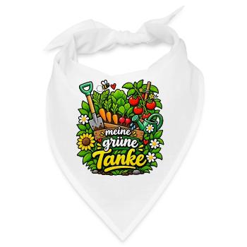 Meine grüne Tanke mein Garten - Bandana - Weiß - Vorne