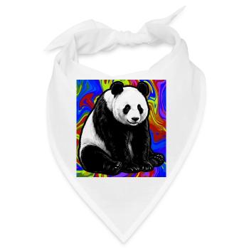 Panda - Bandana - Weiß - Vorne