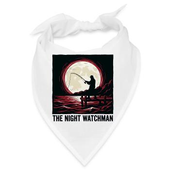 Der Nachtwächter – Nachtfischen bei Vollmond - Bandana - Weiß - Vorne