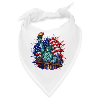 Freiheitsfunken USA Skyline - Bandana - Weiß - Vorne