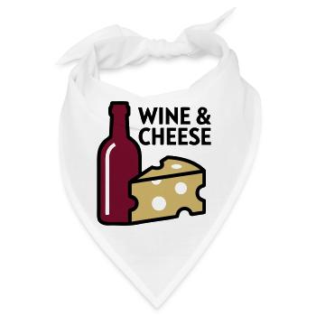 Wein Kaese Feinkost Logo - Bandana - Weiß - Vorne
