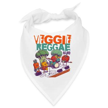 VEGGIE REGGAE BAND - Bandana - Weiß - Vorne