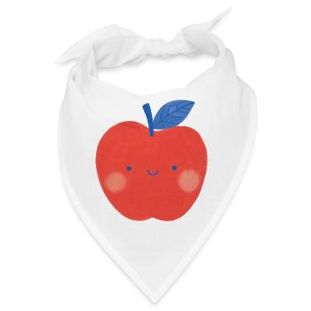 Roter Apfel lächelt - Bandana - Weiß - Vorne