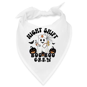 Nachtschicht BOO BOO Crew Krankenschwester Halloween - Bandana - Weiß - Vorne