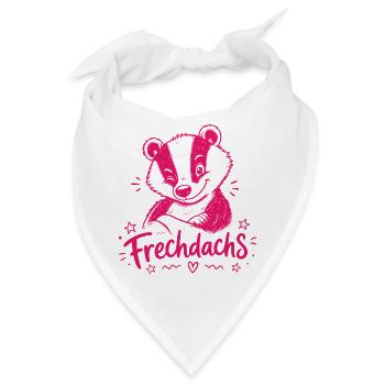 Frechdachs Dachs frech Augenzwinkern - Bandana - Weiß - Vorne