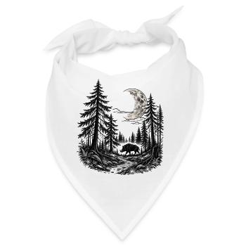 Mystischer Wald - Bandana - Weiß - Vorne