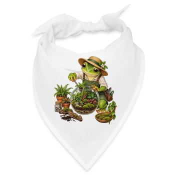 Frosch baut ein Terrarium - Bandana - Weiß - Vorne