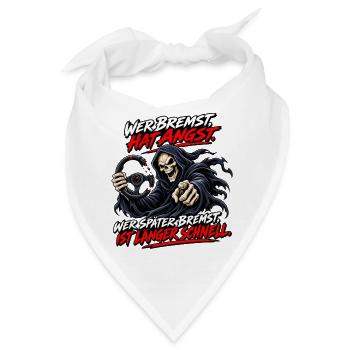 Angst vorm Bremsen Grim Reaper - Bandana - Weiß - Vorne