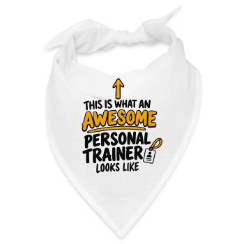 Bester Personal Trainer Fitnesscoach Fitnessstudio Training - Bandana - Weiß - Vorne