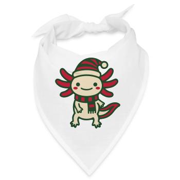 Weihnachts Axolotl Clipart - Bandana - Weiß - Vorne