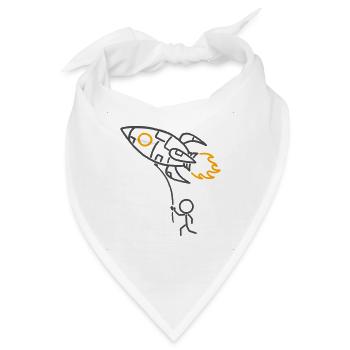 Pocket Rocket (für helle Hintergründe) - Bandana - Weiß - Vorne