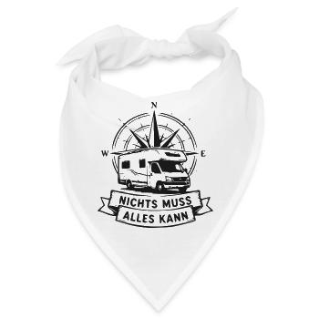Nichts muss, alles kann Camper - Bandana - Weiß - Vorne