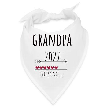Pregnancy Announcement – Opa 2027 Geschenk - Bandana - Weiß - Vorne