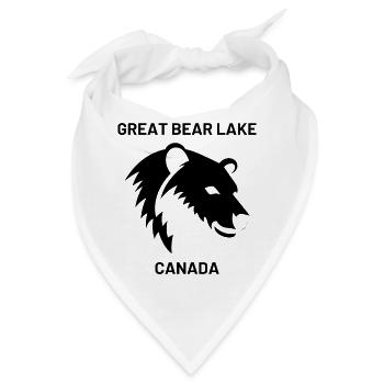 Great Bear Lake Silhouette Design Urlaub in Kanada - Bandana - Weiß - Vorne