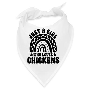 Huhn Spruch Boho Style - Bandana - Weiß - Vorne
