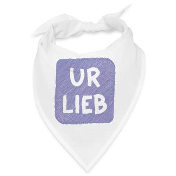 UR LIEB – Süßer Babyspruch zur Geburt Österreich - Bandana - Weiß - Vorne