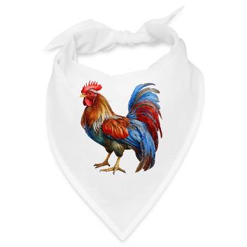 Hahn - Bandana - Weiß - Vorne