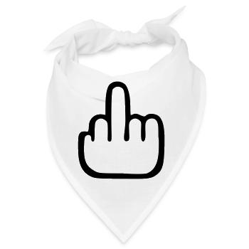 Stinkefinger - Bandana - Weiß - Vorne