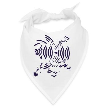 music distortion v2 (© alteerian) - Bandana - Weiß - Vorne