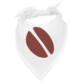 Kaffeebohne - Bandana - Weiß - Vorne