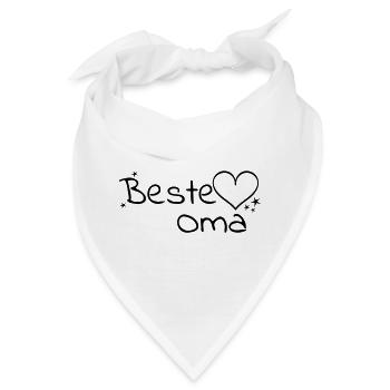 Beste Oma - Bandana - Weiß - Vorne