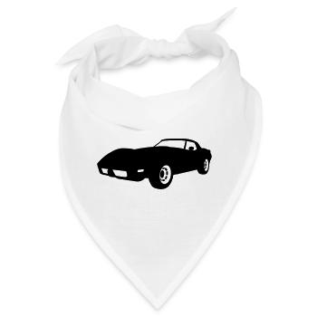 US Classic Car - Bandana - Weiß - Vorne