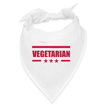 Vegetarian - Bandana - Weiß - Vorne