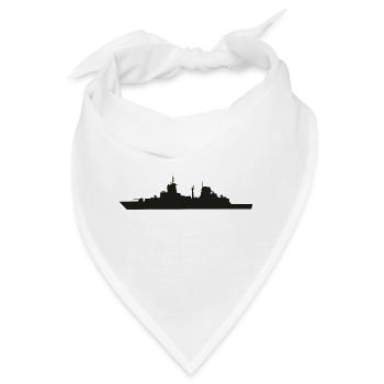Fregatte F125 (black) Baden-Württemberg Klasse - Bandana - Weiß - Vorne