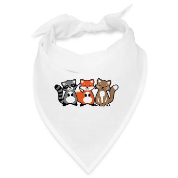 Tierkind Niedliche Tiere Geschenkidee Kinder Baby - Bandana - Weiß - Vorne