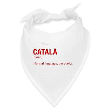 CATALAN Language Katalanisch Katalanische Sprache - Bandana - Weiß - Vorne