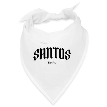 Santos Brasil Blackletter Design - Bandana - Weiß - Vorne