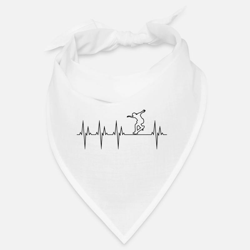 Skateboard Elektrokardiogramm EKG Skateboard - Bandana - Weiß