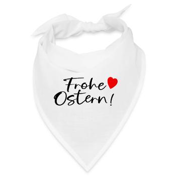 FROHE OSTERN WÜNSCHEN - Bandana - Weiß - Vorne