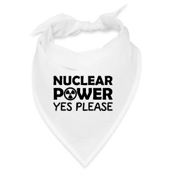 Atomkraft, Ja bitte, Kernenergie - Bandana - Weiß - Vorne