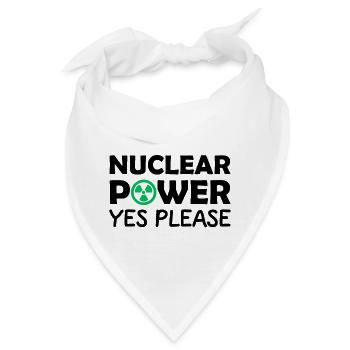 Atomkraft, Ja bitte, Ja zu Kernenergie - Bandana - Weiß - Vorne