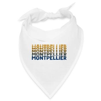 Montpellier Gradient Wortkunst - Bandana - Weiß - Vorne