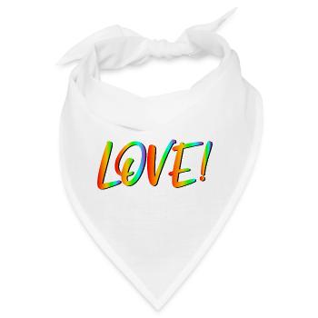 LGBTQ LIEBE - Bandana - Weiß - Vorne