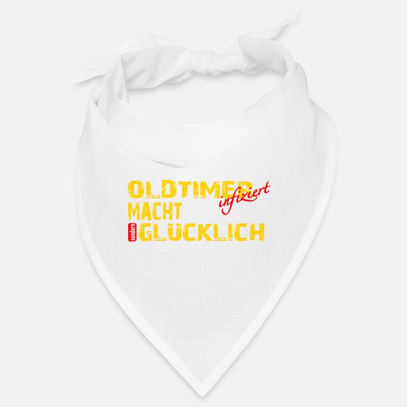 Classic Cars Oldtimer Youngtimer Spruch Glücklich Bandana